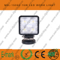 15W LED Work Light, 10-30V DC LED Work Light with 1275lm, Spot/Flood Beam, 5PCS X 3W Epsitar LEDs for Trucks, LED Work Light